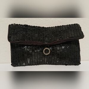 Norell‎ Vintage Black Sequin Clutch
